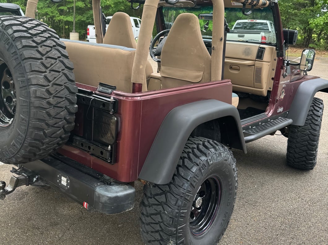 Jeep Licensed by RedRock Rocker Guards with Steps and Jeep Logo (97-06 Jeep Wrangler TJ, Excluding Unlimited)