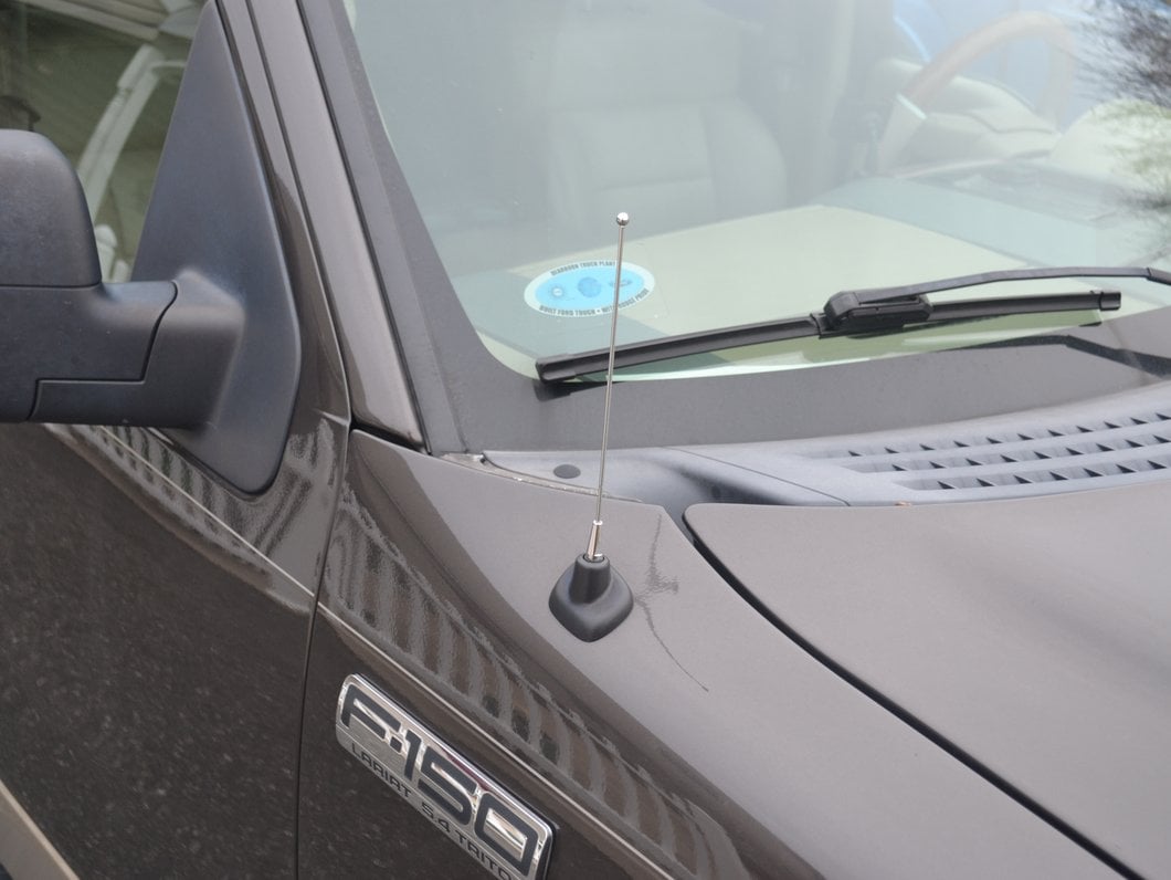 RedRock Fixed Chrome Antenna; 8-Inch (97-08 F-150)