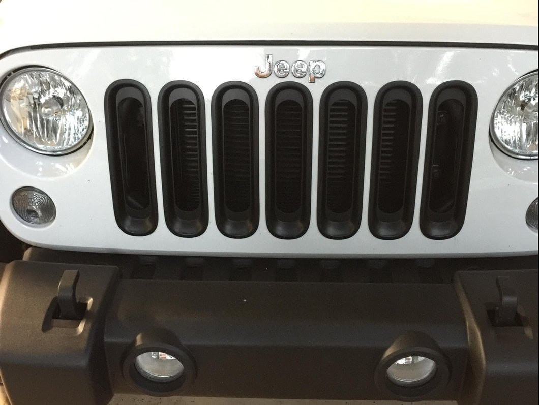 RedRock Grille Inserts; Black (07-18 Jeep Wrangler JK)
