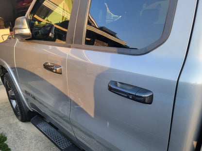 RedRock Door Handle Covers; Carbon Fiber (19-25 RAM 1500)