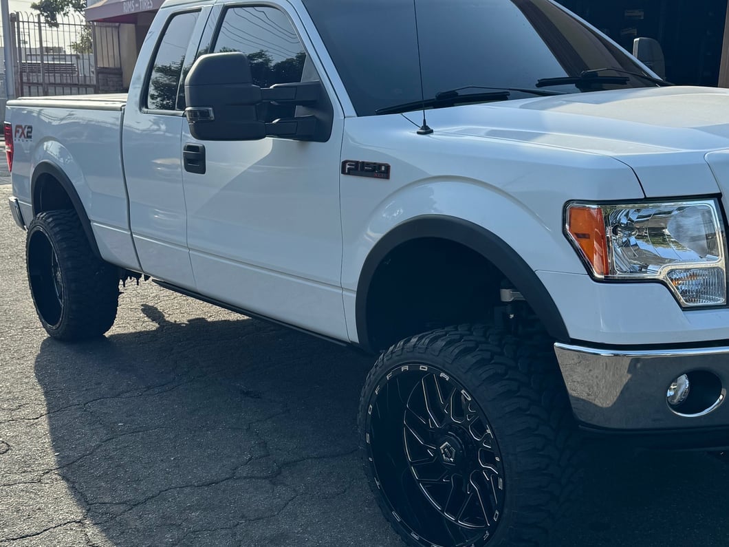 RedRock Powered Heated Towing Mirrors with Smoked Turn Signals; Textured Black (07-14 F-150)