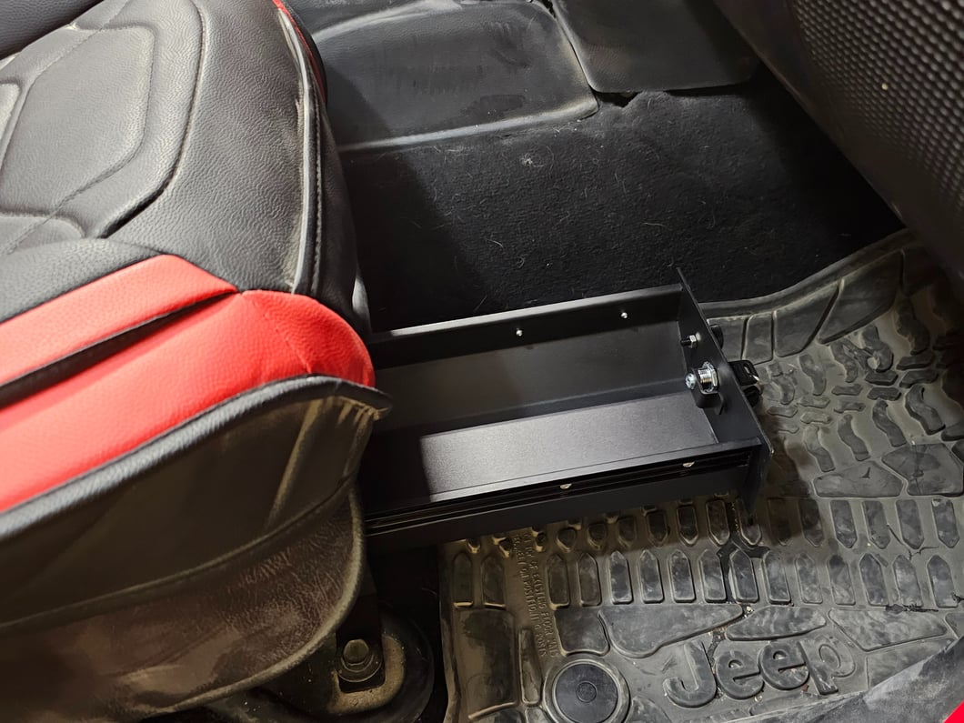 RedRock Under Seat Storage Lock Box; Passenger Side (07-10 Jeep Wrangler JK 2-Door; 07-18 Jeep Wrangler JK 4-Door)