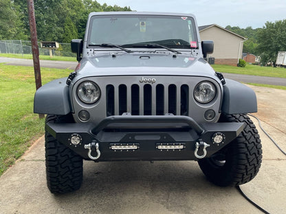 Jeep Licensed by RedRock Trail Force HD Front Bumper with LED Lights and Jeep Logo (07-18 Jeep Wrangler JK)