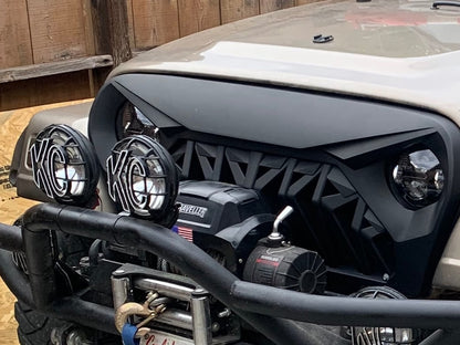 RedRock Shark Grille; Matte Black (97-06 Jeep Wrangler TJ)