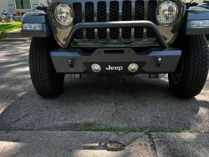 Jeep Licensed by RedRock HD Stubby Front Bumper with Backlight LED Jeep Logo (20-25 Jeep Gladiator JT)