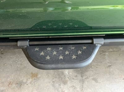 RedRock Stubby Side Step Bars; Black (21-25 Bronco w/ Factory Rock Rails)