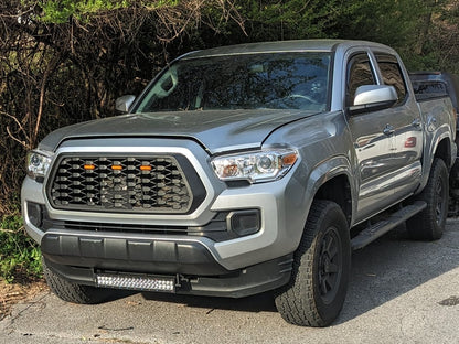 RedRock Baja Mesh Upper Replacement Grille with LED Lighting; Matte Black (16-23 Tacoma)