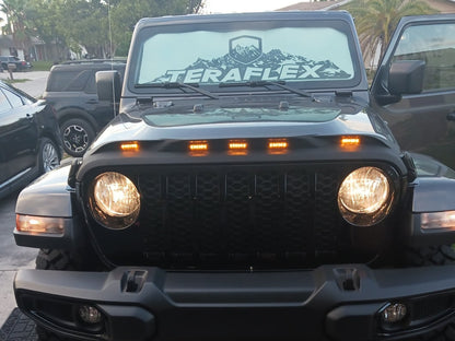 RedRock Hood Guard with LED Lighting (20-25 Jeep Gladiator JT, Excluding Mojave)