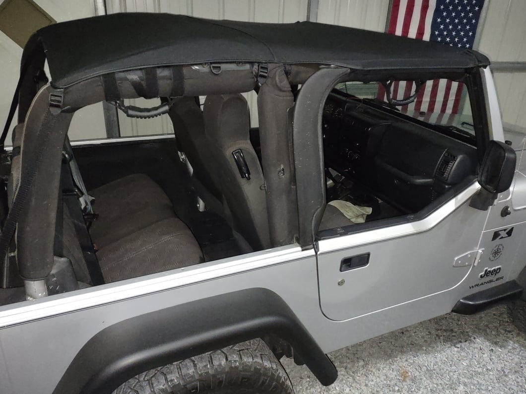 RedRock Extended Bikini Top; Black Diamond (97-06 Jeep Wrangler TJ, Excluding Unlimited)
