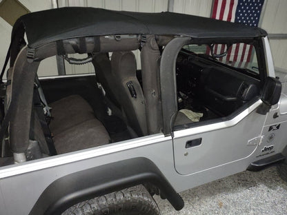 RedRock Extended Bikini Top; Black Diamond (97-06 Jeep Wrangler TJ, Excluding Unlimited)
