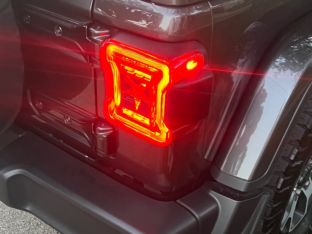 RedRock Tail Light Covers; Smoked (18-25 Jeep Wrangler JL w/ Factory LED Tail Lights)