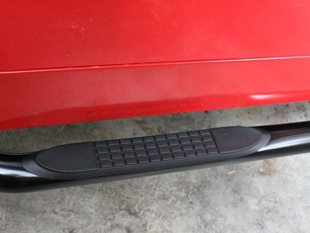 RedRock 3-Inch Round Side Step Bars; Semi-Gloss Black (87-06 Jeep Wrangler YJ & TJ, Excluding Unlimited)