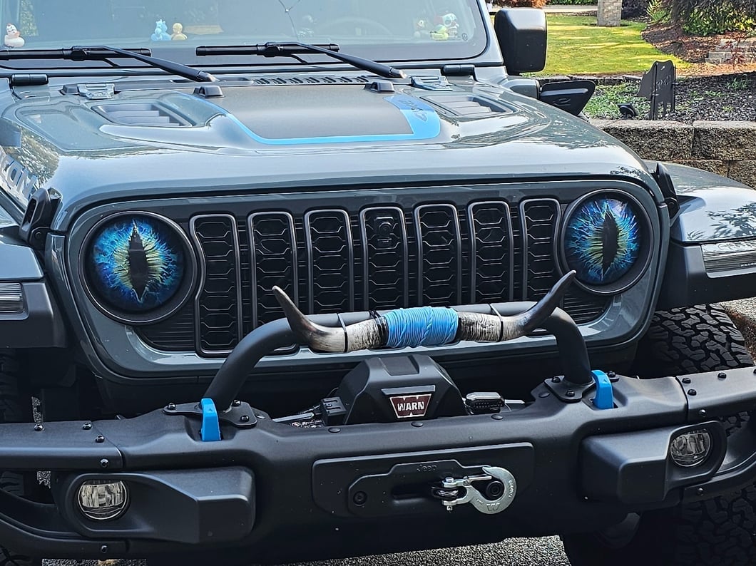RedRock Headlight Covers; Smoked (18-25 Jeep Wrangler JL)