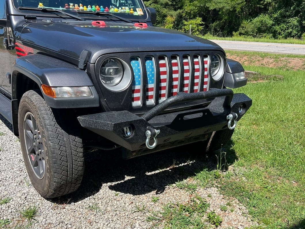 RedRock Grille Insert; Old Glory (20-25 Jeep Gladiator JT w/o TrailCam)