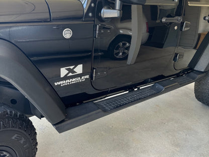 Jeep Licensed by RedRock X Logo with Wrangler Unlimited Decal; Silver (87-18 Jeep Wrangler YJ, TJ & JK)