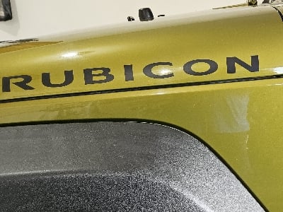 Jeep Licensed by RedRock Rubicon Hood Logo; Matte Black (07-18 Jeep Wrangler JK)