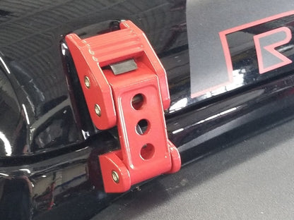 RedRock Hood Latches; Red (07-25 Jeep Wrangler JK & JL)