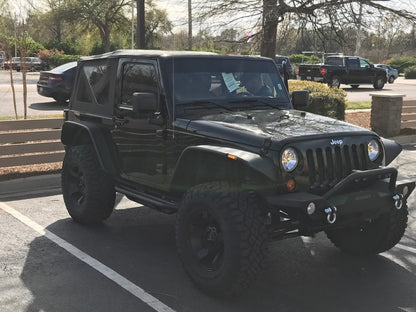RedRock Side Armor; Textured Black (07-18 Jeep Wrangler JK 2-Door)