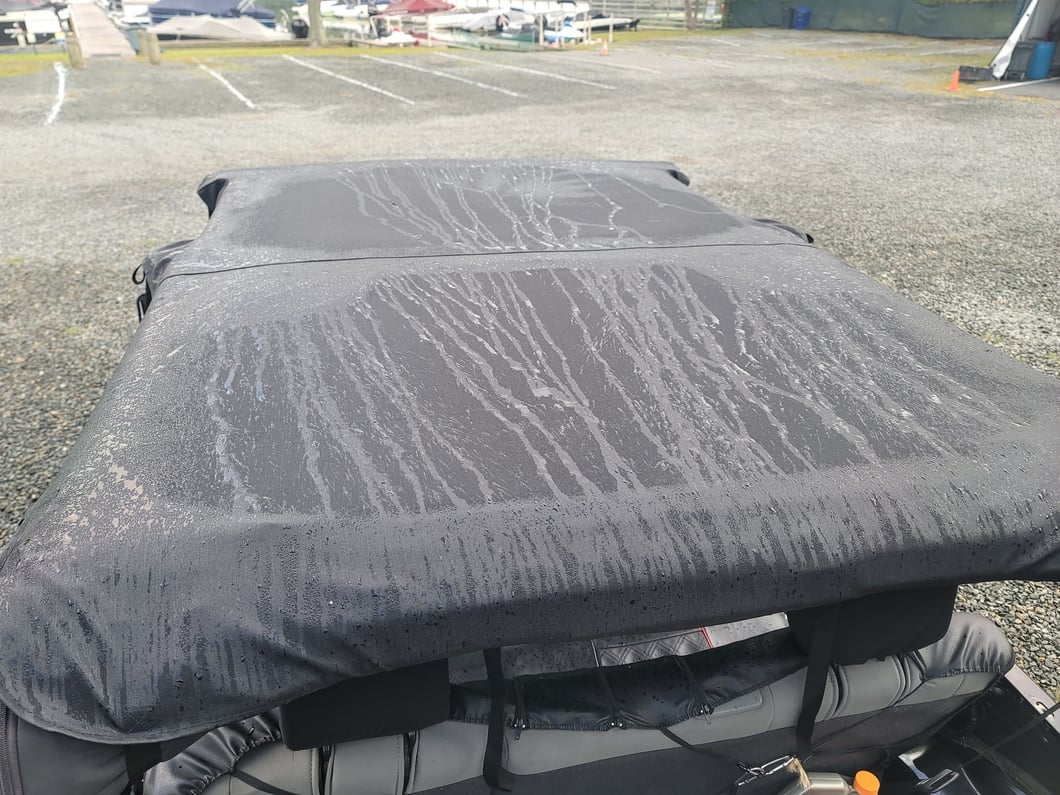 RedRock Extended Bikini Top; Black Diamond (07-10 Jeep Wrangler JK 4-Door)