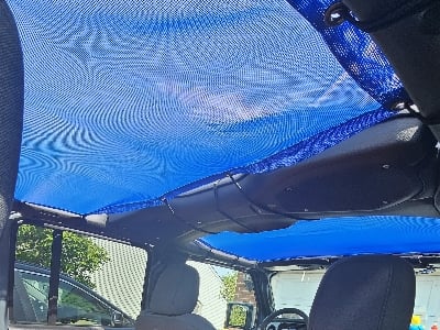 RedRock Mesh Sun Shade; Front and Rear; Blue (18-23 Jeep Wrangler JL 4-Door)