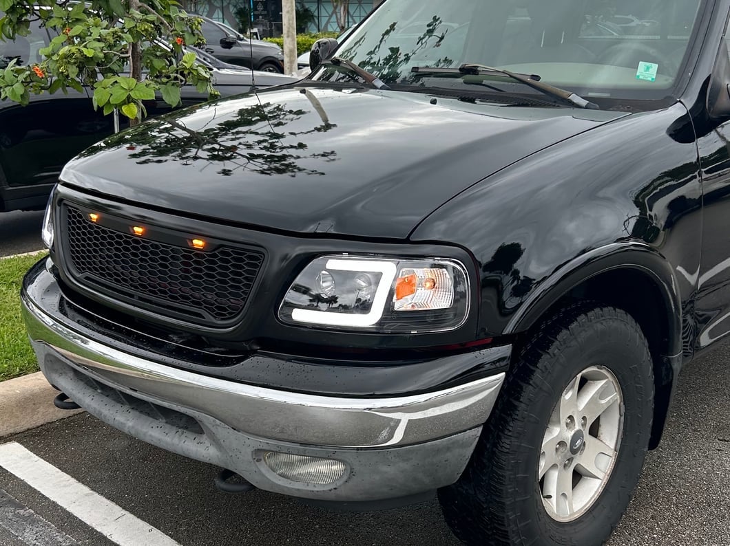 RedRock Baja Upper Replacement Grille; Black (99-03 F-150)