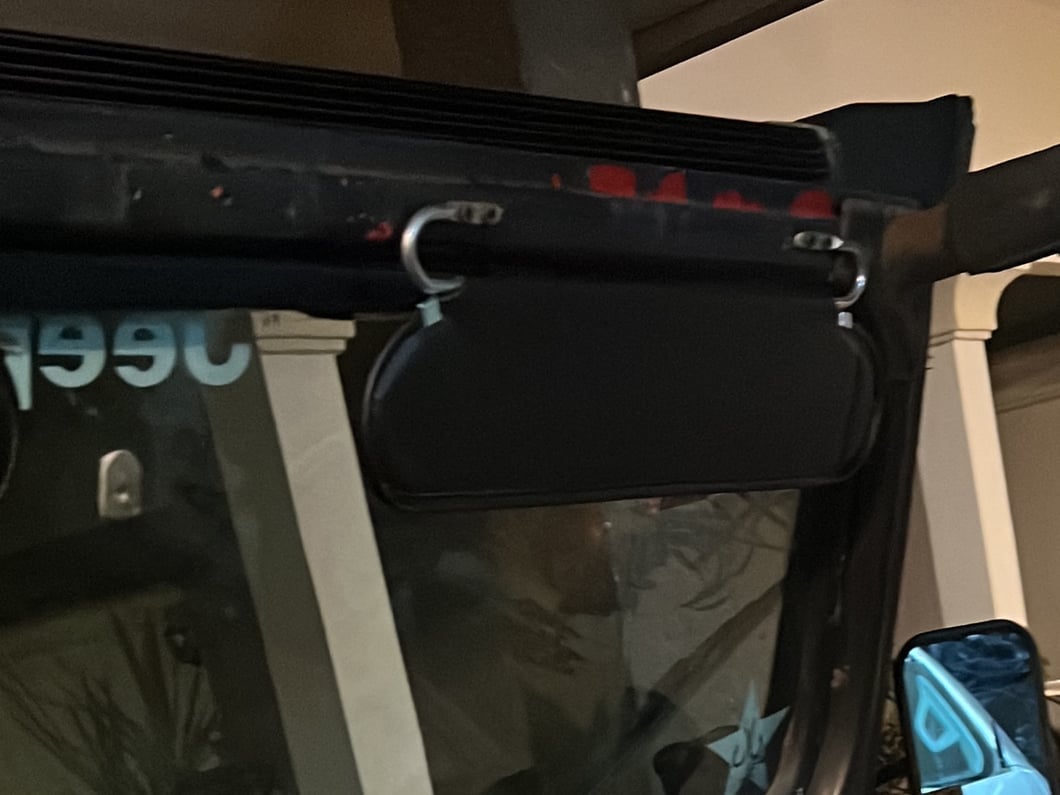 RedRock Sunvisors; Black (87-95 Jeep Wrangler YJ)