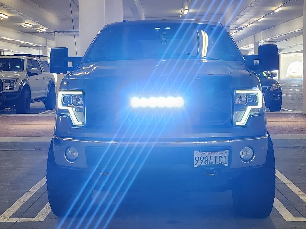 RedRock Armor Upper Replacement Grille with LED Off-Road Lighting; Matte Black (09-14 F-150, Excluding Raptor)