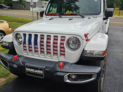 RedRock Grille Insert; Old Glory (20-25 Jeep Gladiator JT w/o TrailCam)