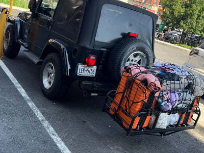 RedRock Hitch Mounted Cargo Rack; 12-Inch XL (87-06 Jeep Wrangler YJ & TJ)