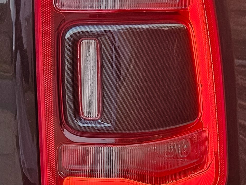 RedRock Tail Light Cover Trim; Carbon Fiber (19-24 RAM 1500 w/ Factory LED Tail Lights)