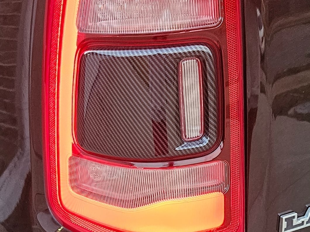 RedRock Tail Light Cover Trim; Carbon Fiber (19-24 RAM 1500 w/ Factory LED Tail Lights)