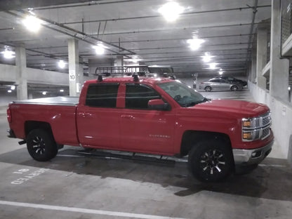 RedRock Cross Bar Roof Rack; Black; 60-Inch (14-25 Silverado 1500)