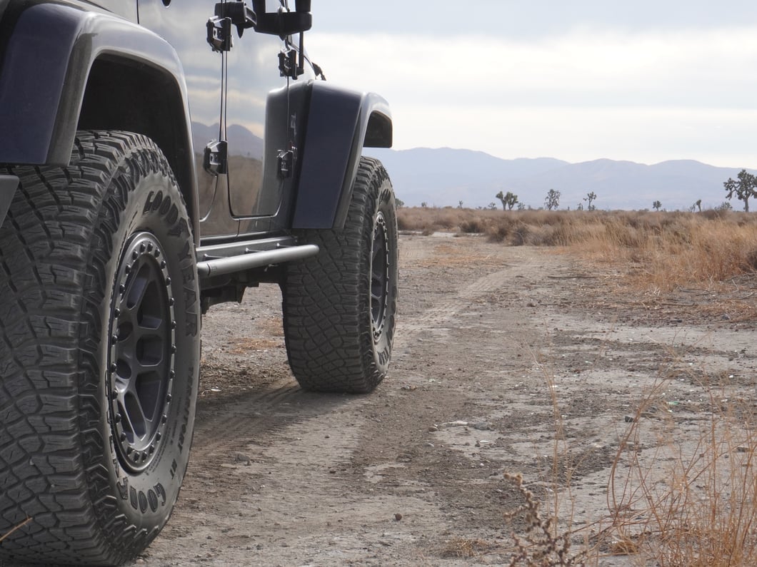 Jeep Licensed by RedRock Enhanced Rubi Rails with Jeep Logo; Textured Black (07-18 Jeep Wrangler JK 4-Door)