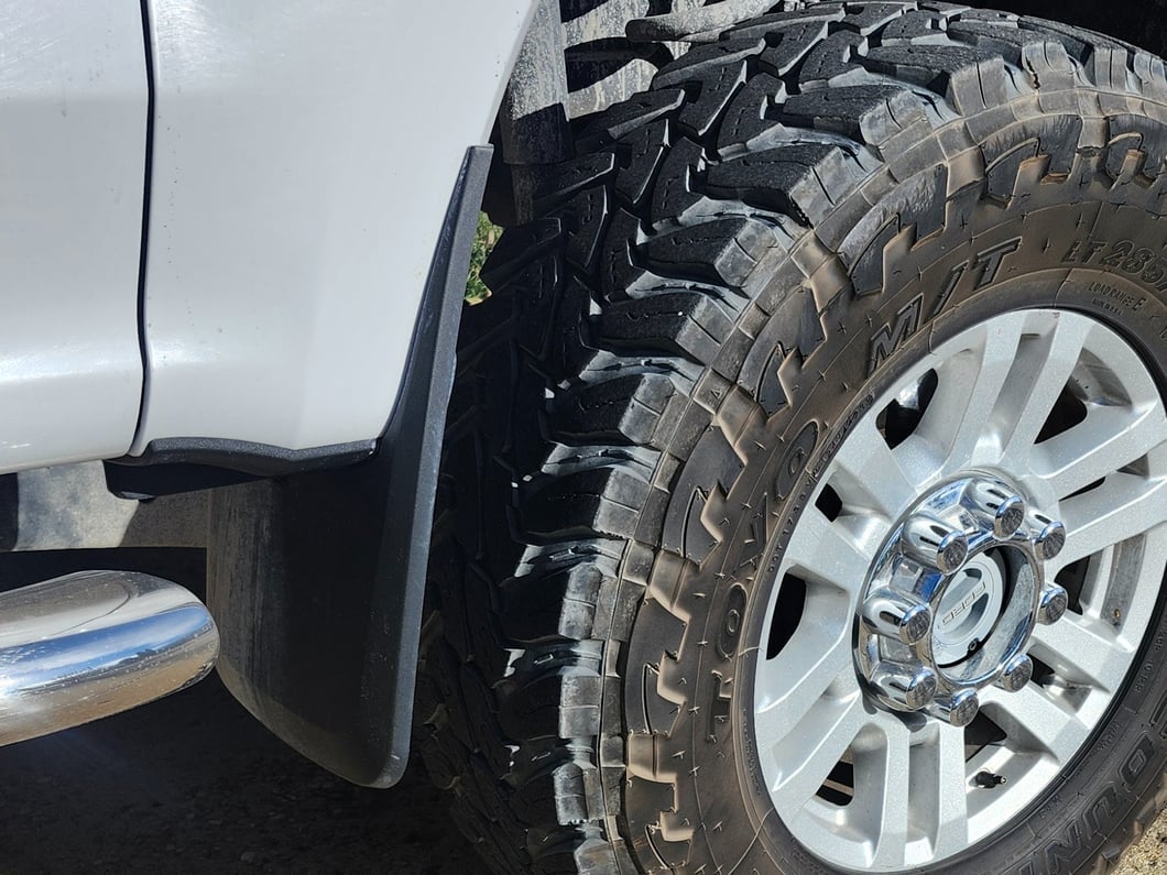 RedRock Molded Mud Guards; Front and Rear (17-25 F-250 Super Duty w/o OE Fender Flares)
