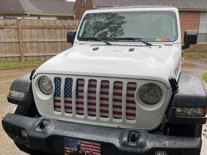 RedRock Grille Insert; Old Glory (20-25 Jeep Gladiator JT w/o TrailCam)