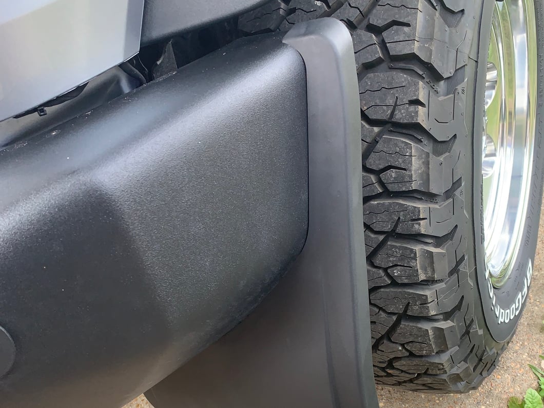 RedRock Custom Molded Mud Guards; Front and Rear (21-25 Bronco w/o Sasquatch Package & Rock Rails)