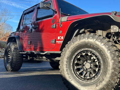 RedRock HD Rocker Steps; Textured Black (07-18 Jeep Wrangler JK 4-Door)