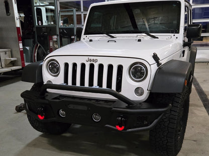 Jeep Licensed by RedRock HD Tubular Front Bumper with Jeep Logo (07-18 Jeep Wrangler JK)