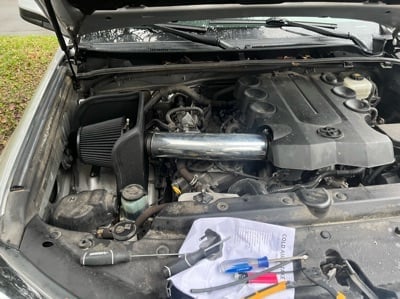 RedRock Cold Air Intake; Polished (10-24 4.0L 4Runner)