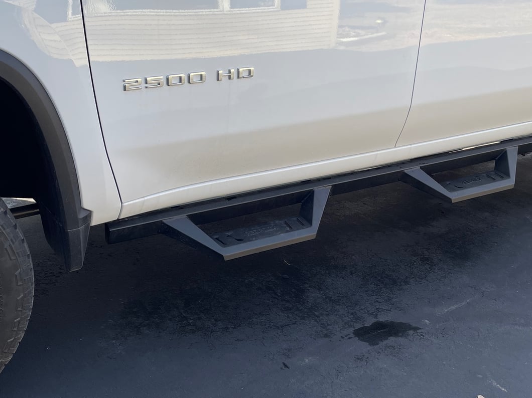 RedRock TC2 Drop Step Running Boards; Textured Black (20-25 Silverado 2500 HD Crew Cab)