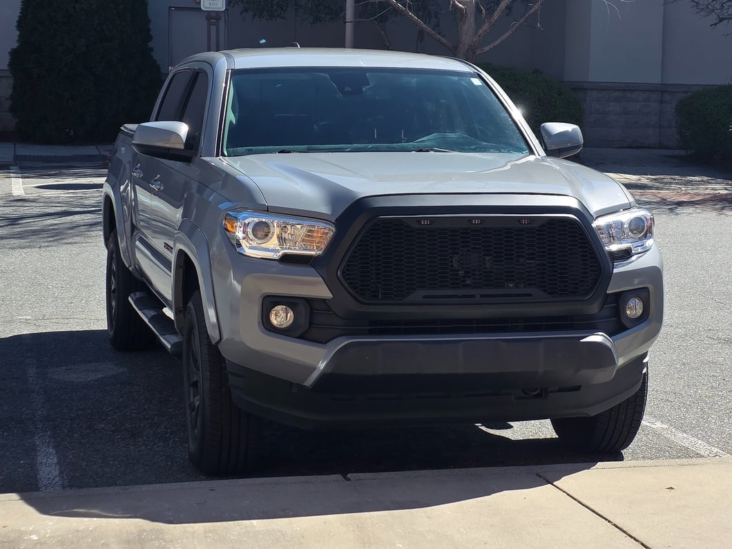RedRock Baja Upper Replacement Grille with LED Lighting; Matte Black (16-23 Tacoma)