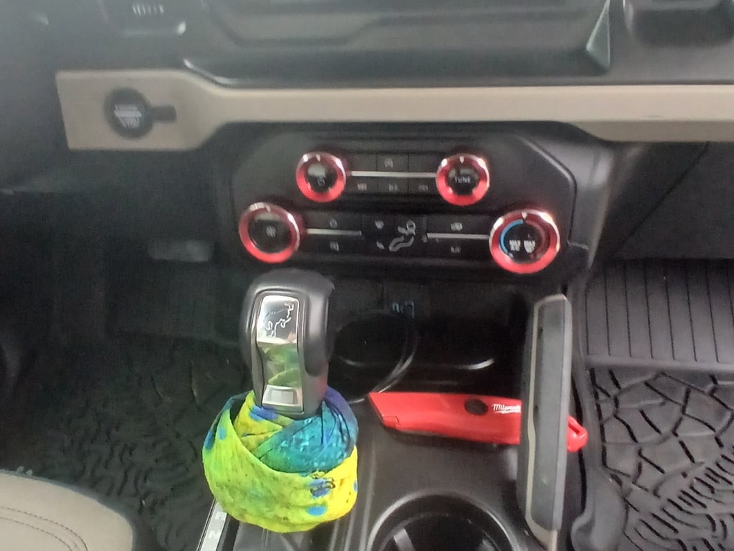 RedRock Billet 4-Piece Console Switch Cover Set; Red (21-25 Bronco)