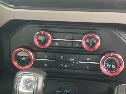 RedRock Billet 4-Piece Console Switch Cover Set; Red (21-25 Bronco)