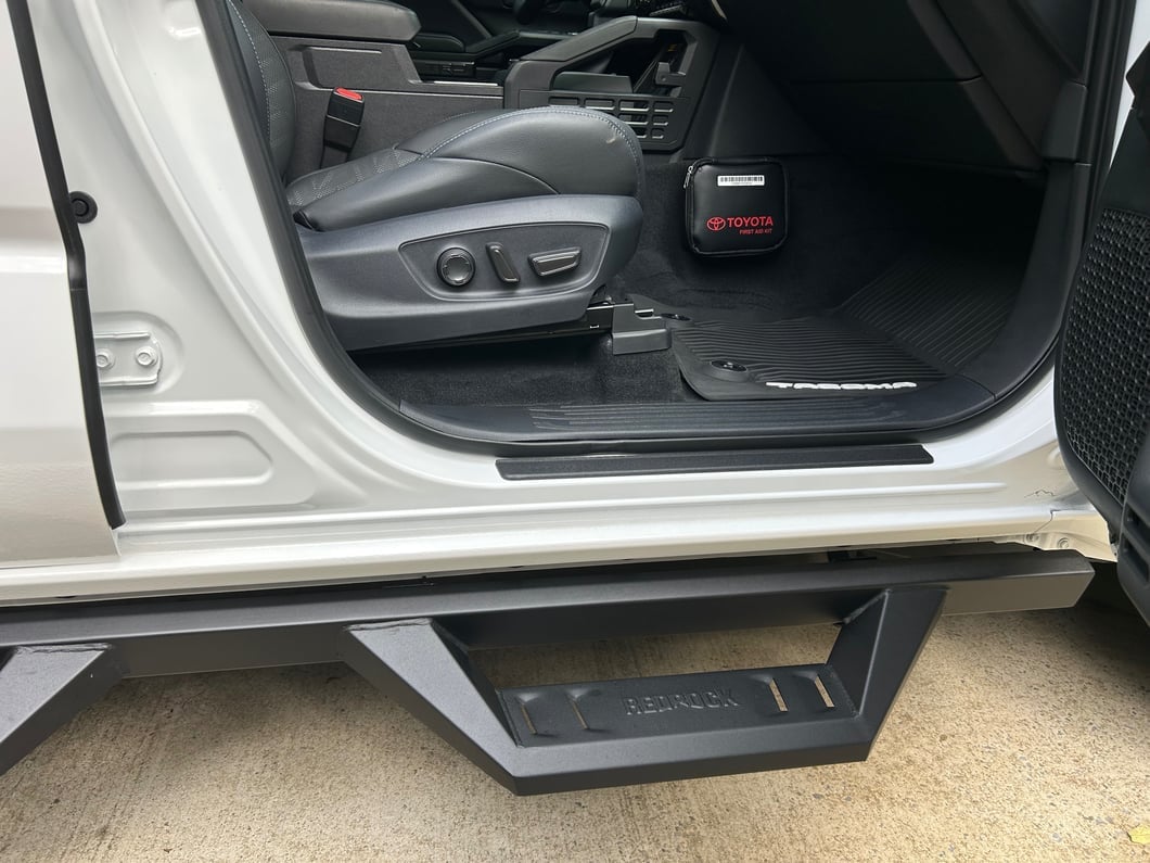 RedRock TC2 Drop Step Running Boards; Textured Black (24-25 Tacoma Double Cab)