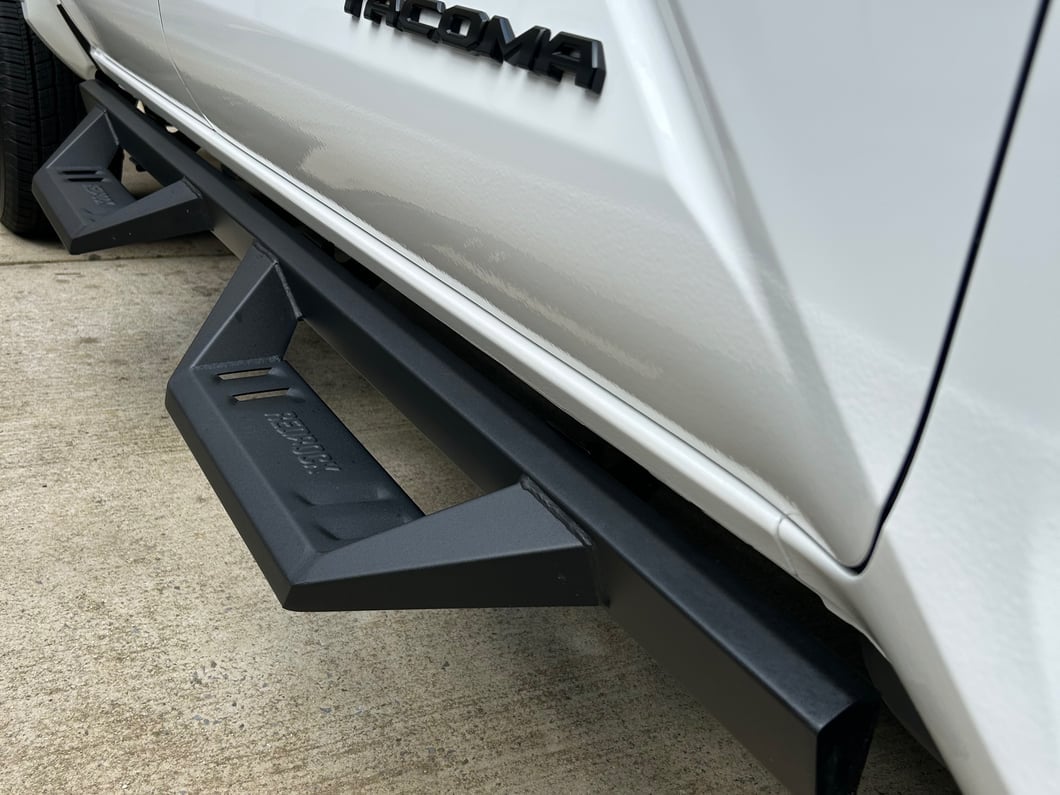 RedRock TC2 Drop Step Running Boards; Textured Black (24-25 Tacoma Double Cab)