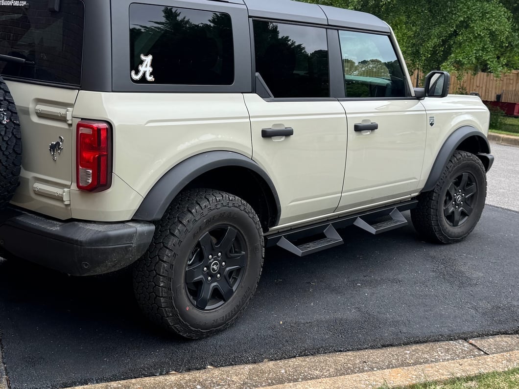 RedRock 4-Inch Drop TC1 Running Boards; Textured Black (21-25 Bronco 4-Door)