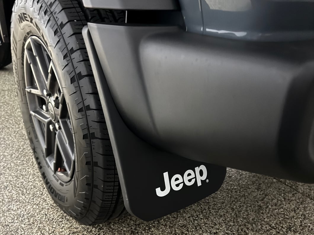 Jeep Licensed by RedRock Custom Molded Mud Guards; Front and Rear
