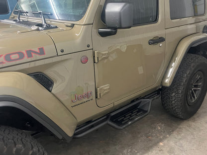 Jeep Licensed by RedRock HD Drop Side Step Bars (18-26 Jeep Wrangler JL 2-Door)