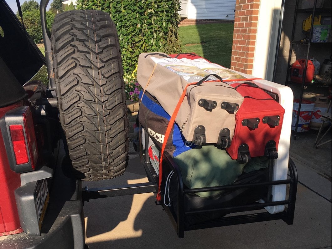 RedRock Hitch Mounted Cargo Rack; 12-Inch XL (Universal; Some Adaptation May Be Required)