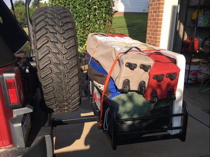 RedRock Hitch Mounted Cargo Rack; 12-Inch XL (Universal; Some Adaptation May Be Required)